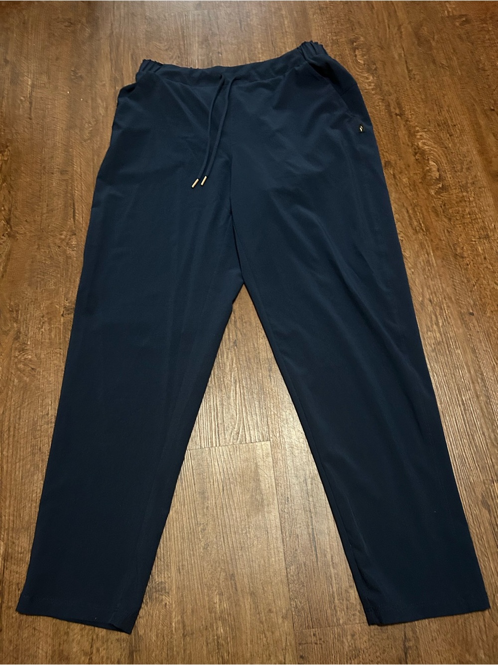Navy Drawstring Casual Pants